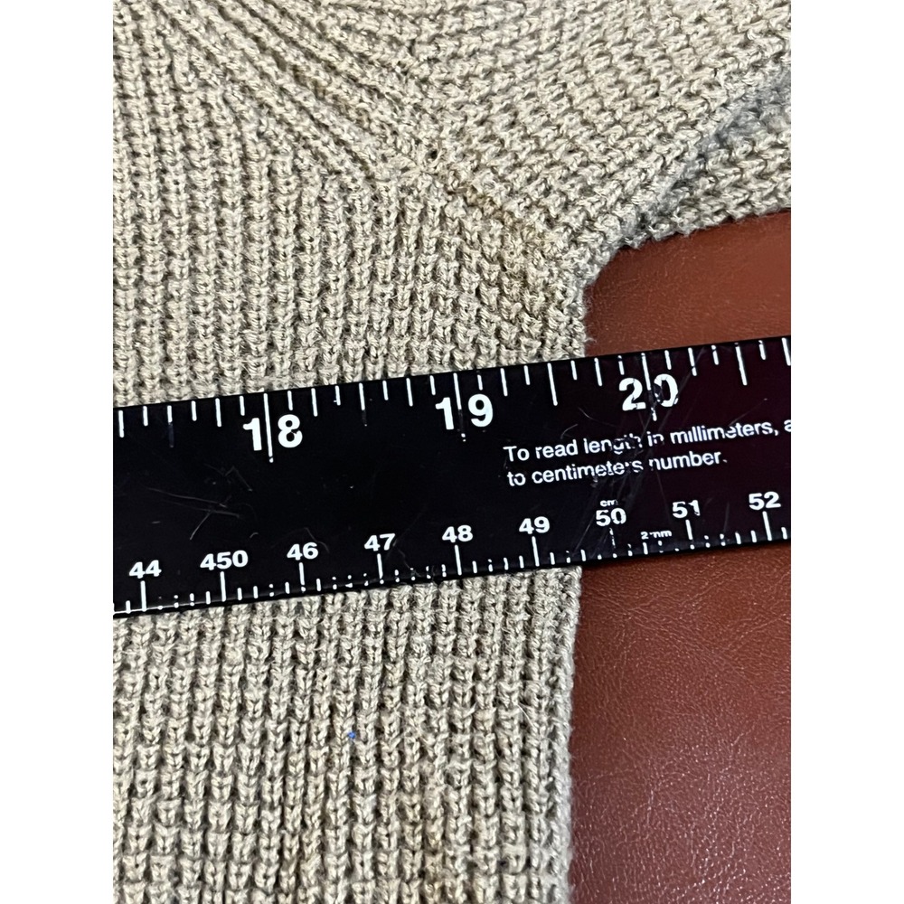 Lauren Ralph Lauren Womens Olive Green Waffle Knit Raglan Hoodie Sweater Large - Picture 12 of 15